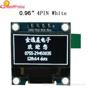0.96" OLED display module with PCB, 128 x 64 pixels resolution, iic